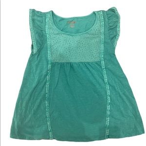 Cat & Jack Girls short sleeved shirt, green